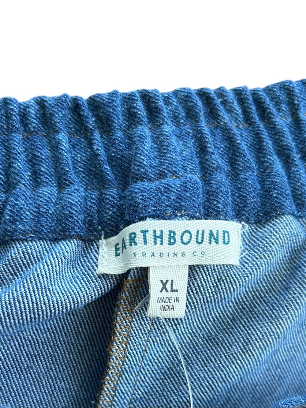 Wide Leg Hippie Patchwork Jeans Earthbound Trading Co NWT XL Boho Denim - Picture 5 of 7